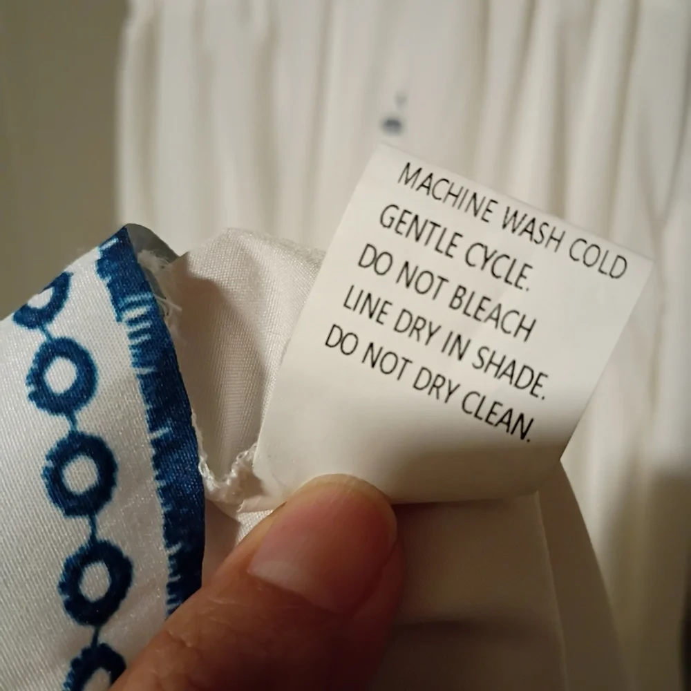 Anthropologie Elegant White and Blue Embroidered Dress Size L - Picture 10 of 10